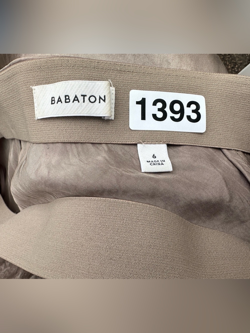 Aritzia Babaton Slip Skirt Size 6 Taupe Satin Midi Bias Cut Minimalist Capsule - Picture 5 of 10